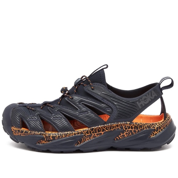 NWT Hoka Hopara Hiking Sandal Wet / Dry exploring shoe - blue graphite / orange - Picture 14 of 16